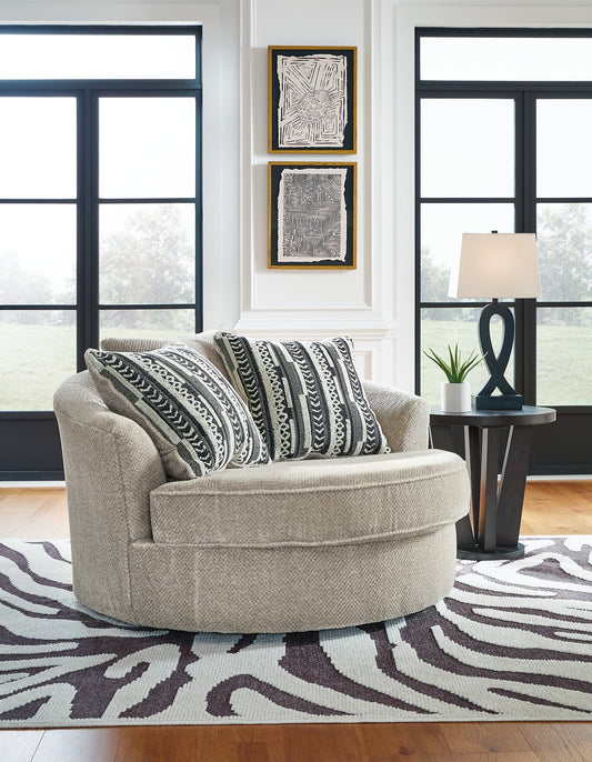 Calnita Oversized Swivel Accent Chair at Towne & Country Furniture (AL) furniture, home furniture, home decor, sofa, bedding