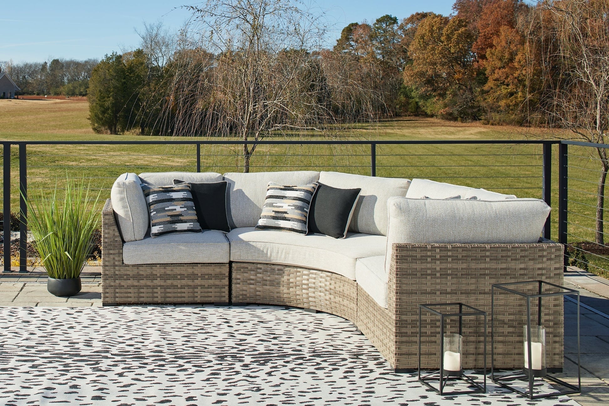 Calworth 3-Piece Outdoor Sectional at Towne & Country Furniture (AL) furniture, home furniture, home decor, sofa, bedding