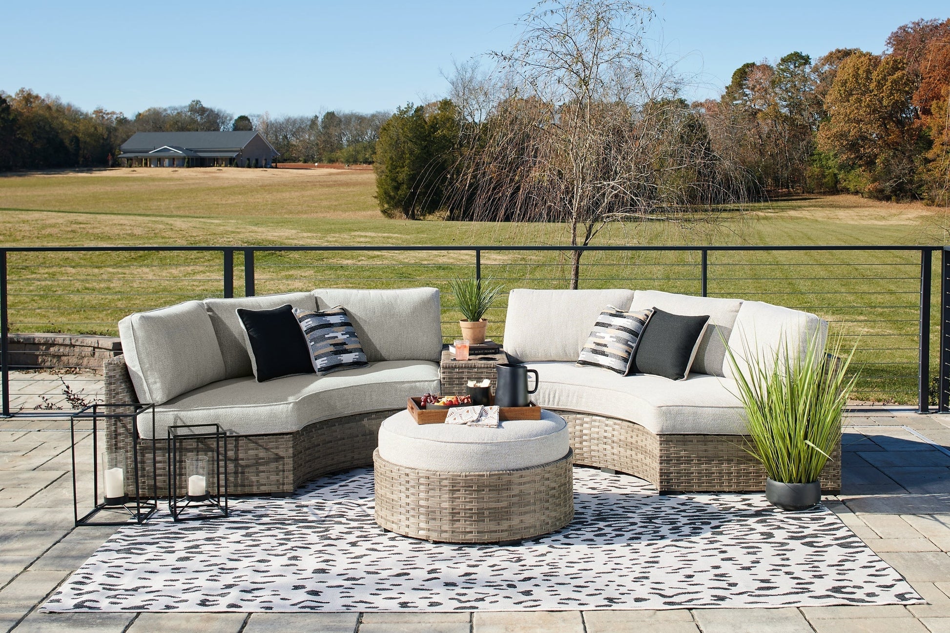Calworth 4-Piece Outdoor Sectional at Towne & Country Furniture (AL) furniture, home furniture, home decor, sofa, bedding