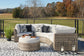 Calworth 5-Piece Outdoor Sectional with Ottoman at Towne & Country Furniture (AL) furniture, home furniture, home decor, sofa, bedding