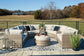 Calworth Outdoor 9-Piece Sectional with Ottoman at Towne & Country Furniture (AL) furniture, home furniture, home decor, sofa, bedding