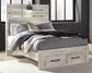 Cambeck Full Panel Bed with 2 Storage Drawers with Mirrored Dresser at Towne & Country Furniture (AL) furniture, home furniture, home decor, sofa, bedding