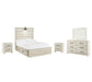Cambeck Full Panel Bed with 4 Storage Drawers with Mirrored Dresser and 2 Nightstands at Towne & Country Furniture (AL) furniture, home furniture, home decor, sofa, bedding