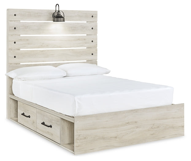 Cambeck Full Panel Bed with 4 Storage Drawers with Mirrored Dresser and 2 Nightstands at Towne & Country Furniture (AL) furniture, home furniture, home decor, sofa, bedding