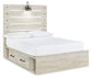 Cambeck Full Panel Bed with 4 Storage Drawers with Mirrored Dresser and 2 Nightstands at Towne & Country Furniture (AL) furniture, home furniture, home decor, sofa, bedding
