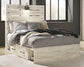 Cambeck Full Panel Bed with 4 Storage Drawers with Mirrored Dresser and 2 Nightstands at Towne & Country Furniture (AL) furniture, home furniture, home decor, sofa, bedding