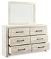 Cambeck King Panel Bed with 2 Storage Drawers with Mirrored Dresser and Nightstand at Towne & Country Furniture (AL) furniture, home furniture, home decor, sofa, bedding