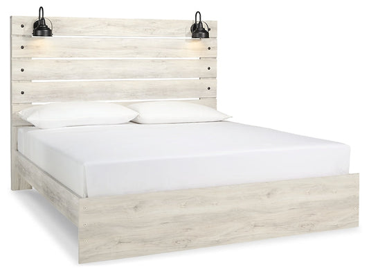 Cambeck King Panel Bed with Mirrored Dresser and Nightstand at Towne & Country Furniture (AL) furniture, home furniture, home decor, sofa, bedding