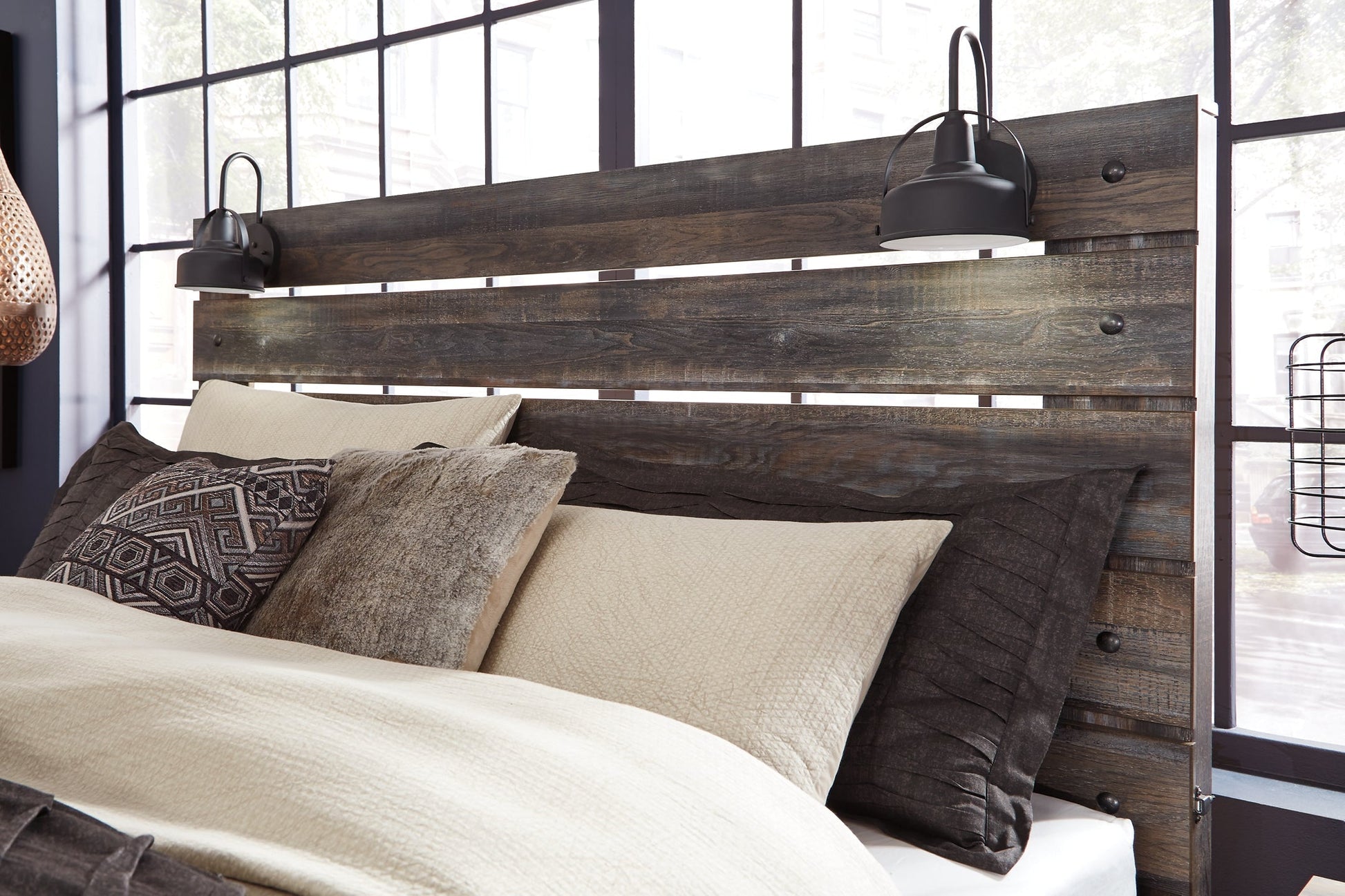 Cambeck King Panel Headboard with Mirrored Dresser and Chest at Towne & Country Furniture (AL) furniture, home furniture, home decor, sofa, bedding