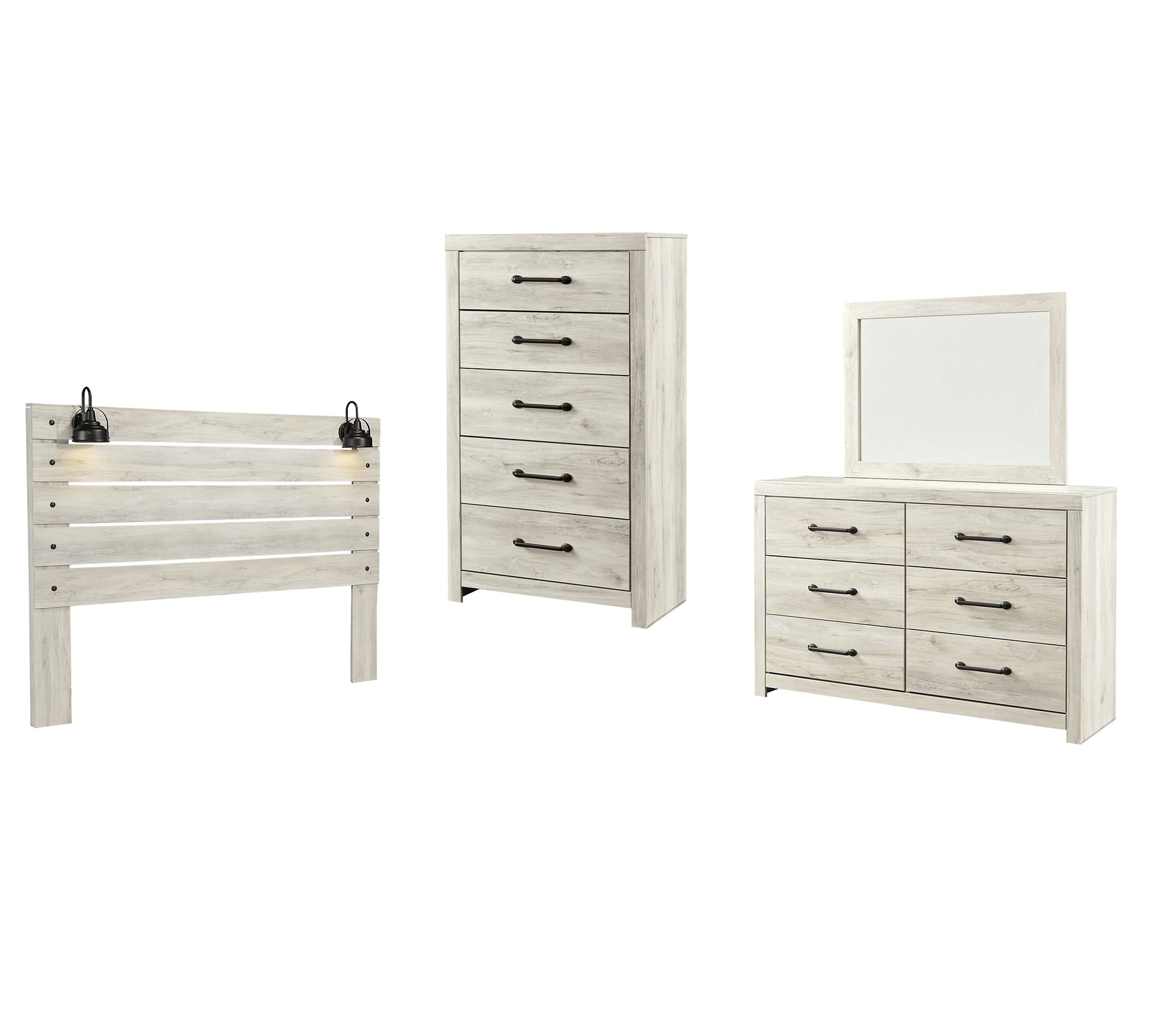 Cambeck King Panel Headboard with Mirrored Dresser and Chest at Towne & Country Furniture (AL) furniture, home furniture, home decor, sofa, bedding