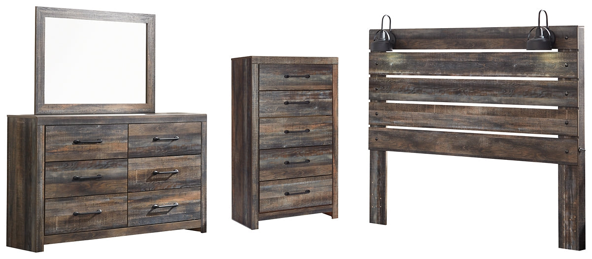 Cambeck King Panel Headboard with Mirrored Dresser and Chest at Towne & Country Furniture (AL) furniture, home furniture, home decor, sofa, bedding