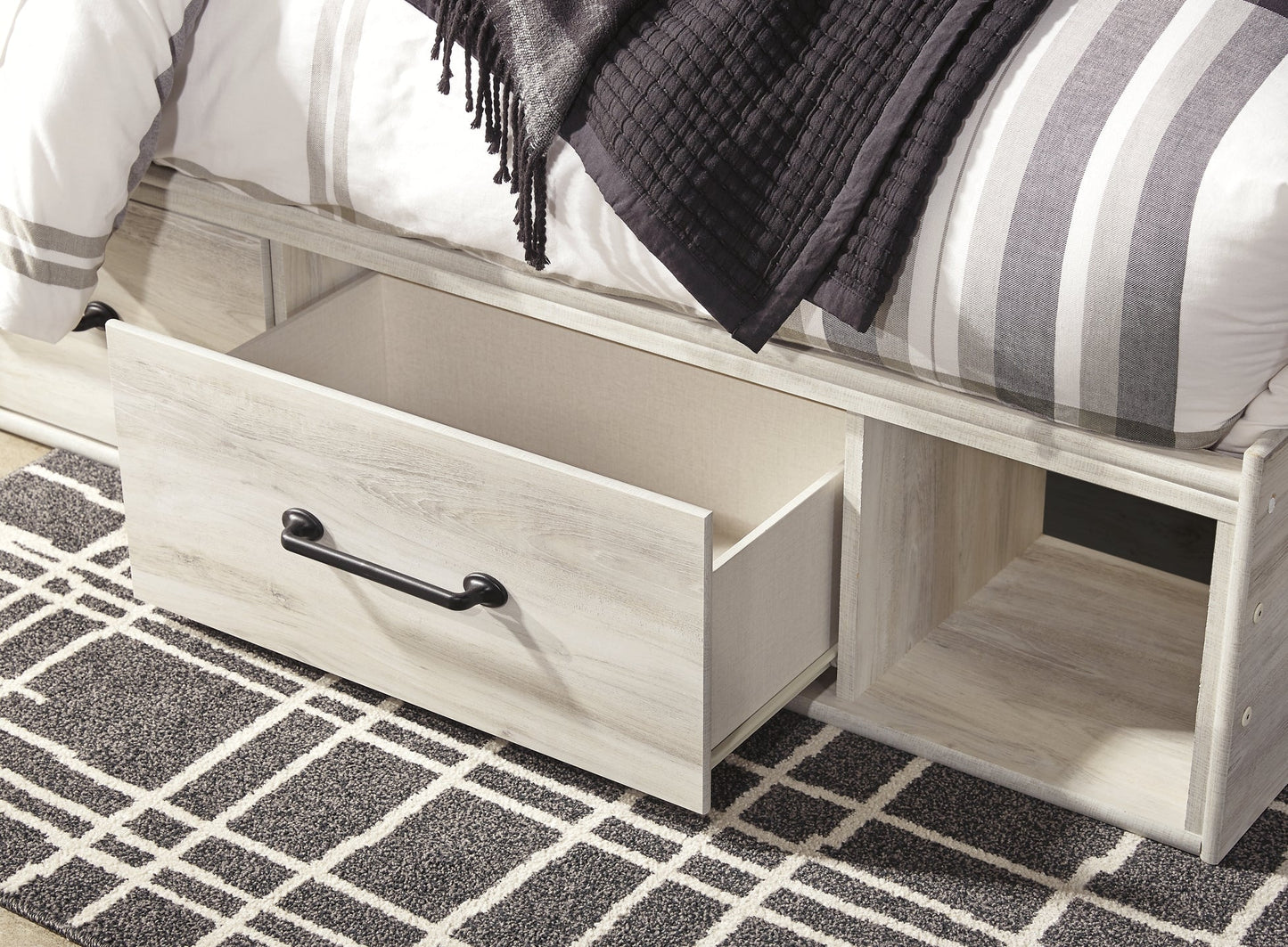 Cambeck  Panel Bed With 2 Storage Drawers With Mirrored Dresser And Chest at Towne & Country Furniture (AL) furniture, home furniture, home decor, sofa, bedding