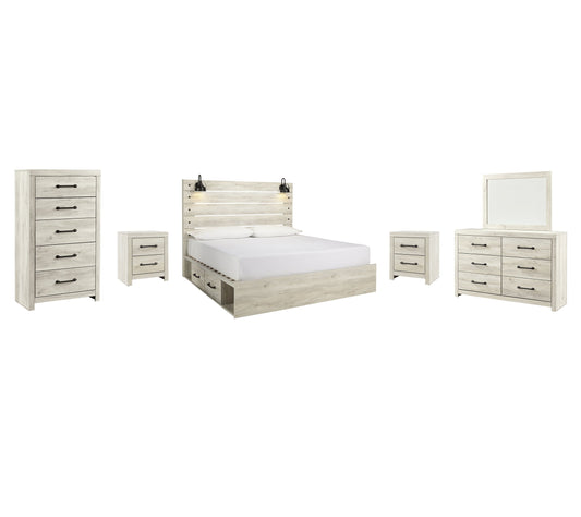Cambeck  Panel Bed With 2 Storage Drawers With Mirrored Dresser, Chest And 2 Nightstands at Towne & Country Furniture (AL) furniture, home furniture, home decor, sofa, bedding