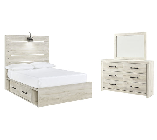 Cambeck  Panel Bed With 4 Storage Drawers With Mirrored Dresser at Towne & Country Furniture (AL) furniture, home furniture, home decor, sofa, bedding