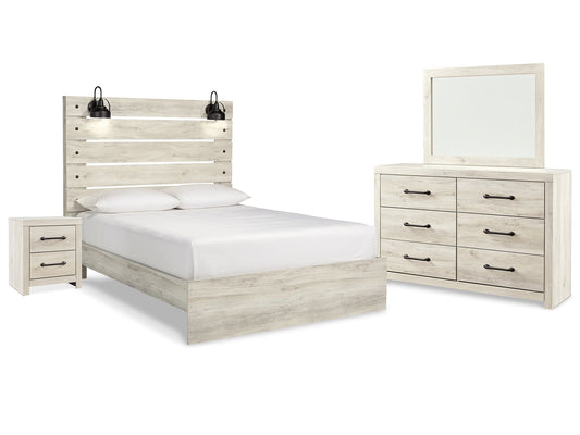 Cambeck Queen Panel Bed with Mirrored Dresser and Nightstand at Towne & Country Furniture (AL) furniture, home furniture, home decor, sofa, bedding