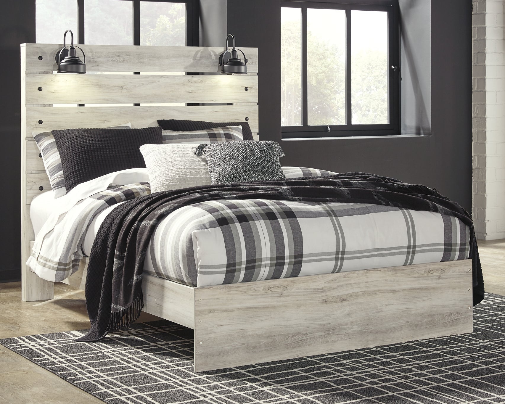 Cambeck Queen Panel Bed with Mirrored Dresser and Nightstand at Towne & Country Furniture (AL) furniture, home furniture, home decor, sofa, bedding