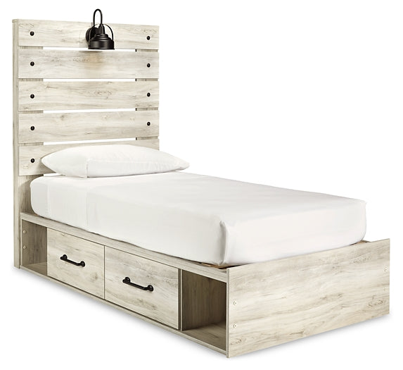 Cambeck Twin Panel Bed with 4 Storage Drawers with Mirrored Dresser, Chest and Nightstand at Towne & Country Furniture (AL) furniture, home furniture, home decor, sofa, bedding
