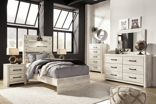 Cambeck Twin Panel Bed with Mirrored Dresser, Chest and Nightstand at Towne & Country Furniture (AL) furniture, home furniture, home decor, sofa, bedding