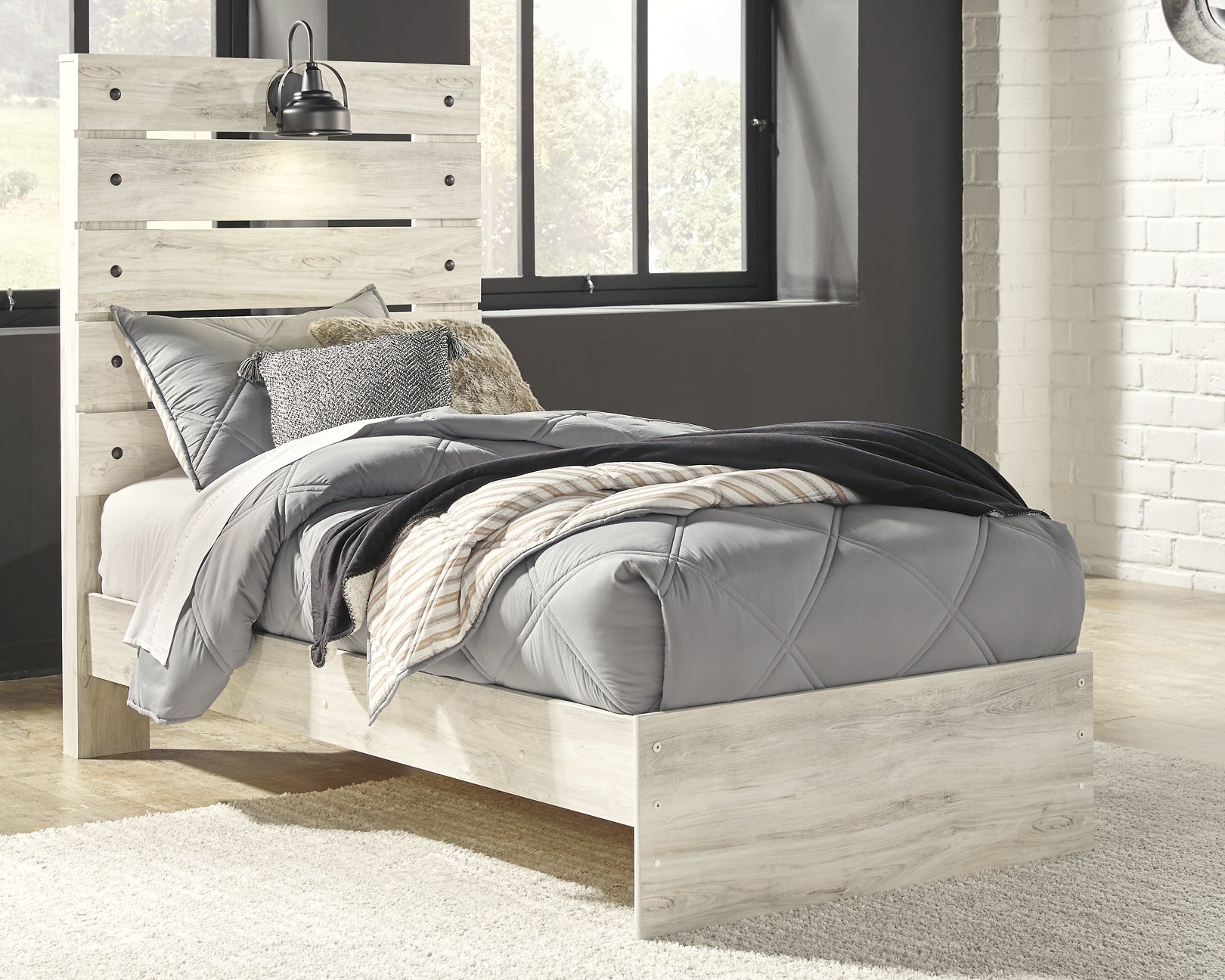 Cambeck Twin Panel Bed with Mirrored Dresser, Chest and Nightstand at Towne & Country Furniture (AL) furniture, home furniture, home decor, sofa, bedding