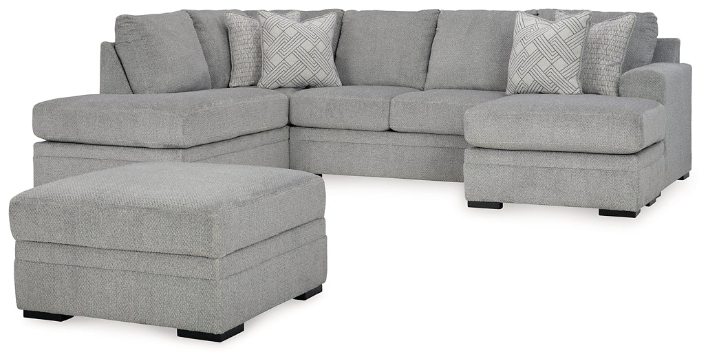 Casselbury 2-Piece Sectional with Ottoman at Towne & Country Furniture (AL) furniture, home furniture, home decor, sofa, bedding