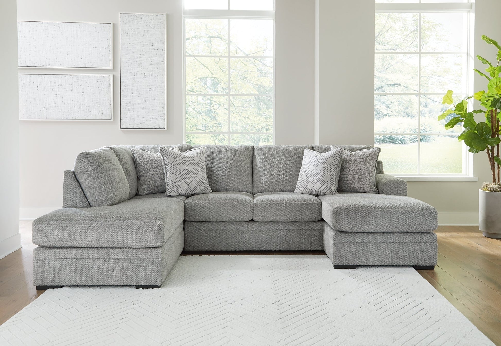 Casselbury 2-Piece Sectional with Ottoman at Towne & Country Furniture (AL) furniture, home furniture, home decor, sofa, bedding