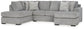 Casselbury 2-Piece Sectional with Ottoman at Towne & Country Furniture (AL) furniture, home furniture, home decor, sofa, bedding