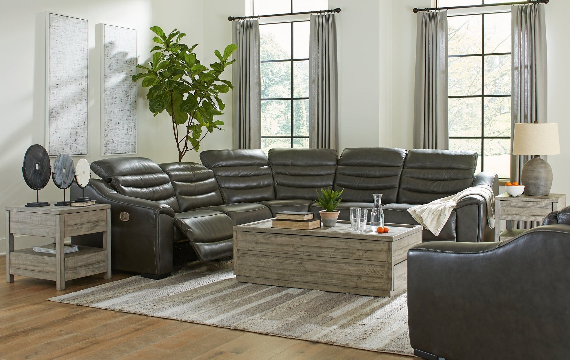 Center Line 5-Piece Sectional with Recliner at Towne & Country Furniture (AL) furniture, home furniture, home decor, sofa, bedding