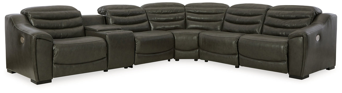 Center Line 6-Piece Sectional with Recliner at Towne & Country Furniture (AL) furniture, home furniture, home decor, sofa, bedding
