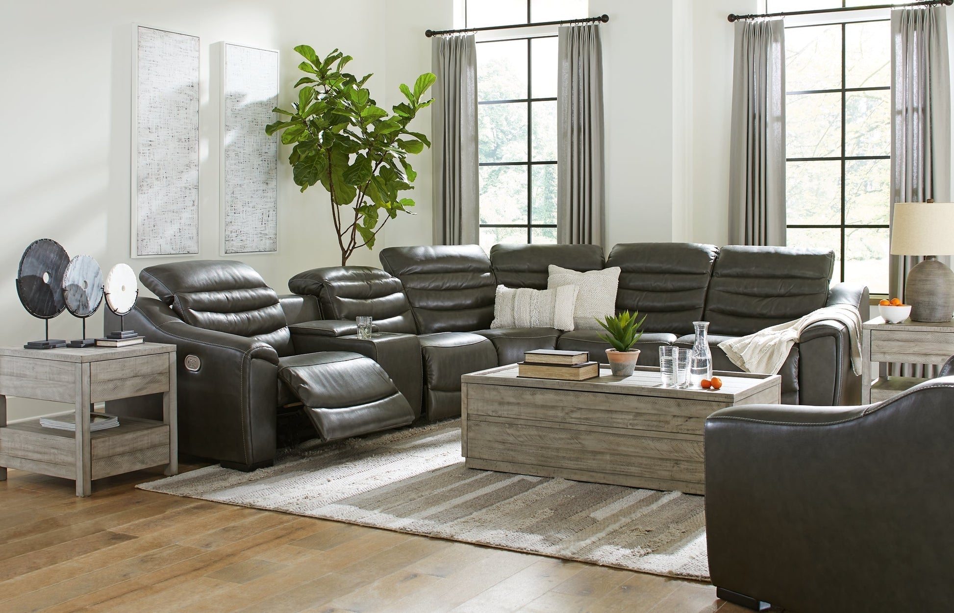 Center Line 6-Piece Sectional with Recliner at Towne & Country Furniture (AL) furniture, home furniture, home decor, sofa, bedding