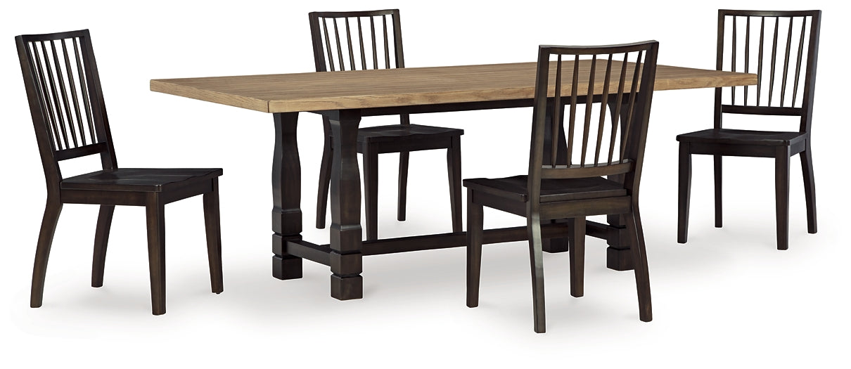 Charterton Dining Table and 4 Chairs at Towne & Country Furniture (AL) furniture, home furniture, home decor, sofa, bedding