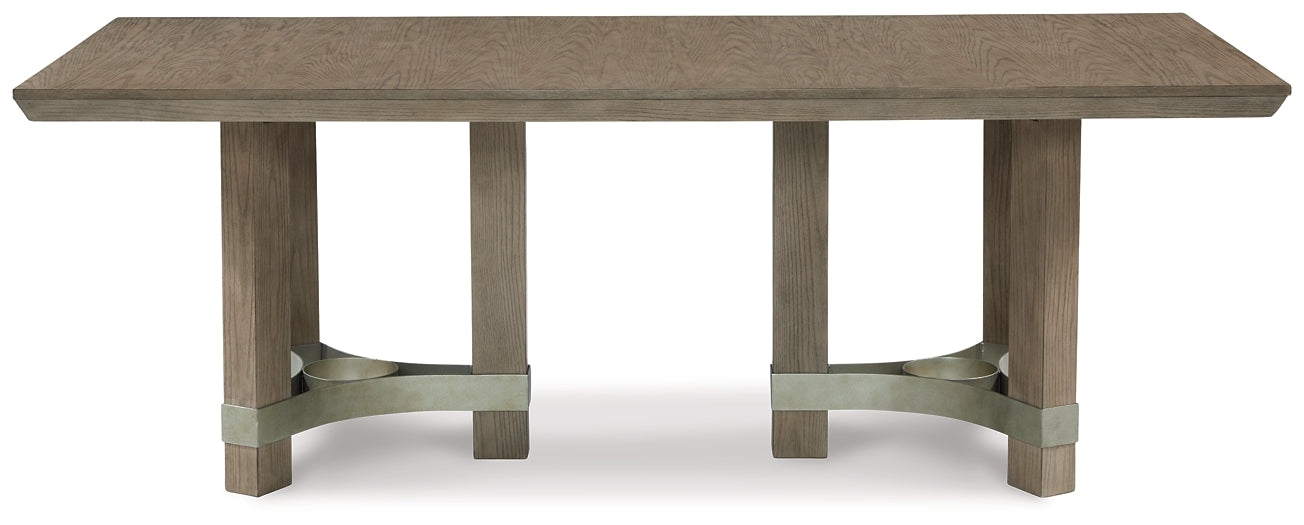 Chrestner Dining Table and 8 Chairs with Storage at Towne & Country Furniture (AL) furniture, home furniture, home decor, sofa, bedding