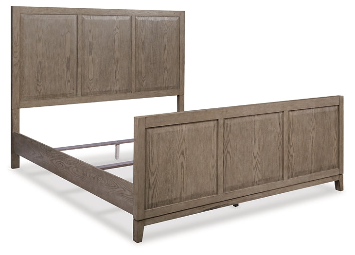 Chrestner Queen Panel Bed with Mirrored Dresser and Chest at Towne & Country Furniture (AL) furniture, home furniture, home decor, sofa, bedding