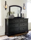 Chylanta Dresser and Mirror at Towne & Country Furniture (AL) furniture, home furniture, home decor, sofa, bedding
