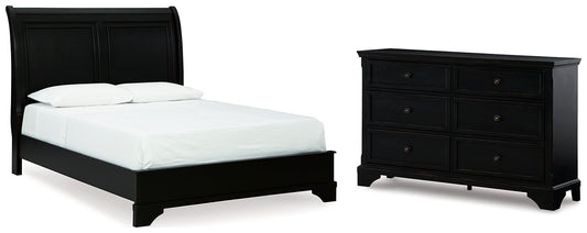 Chylanta Queen Sleigh Bed with Dresser at Towne & Country Furniture (AL) furniture, home furniture, home decor, sofa, bedding