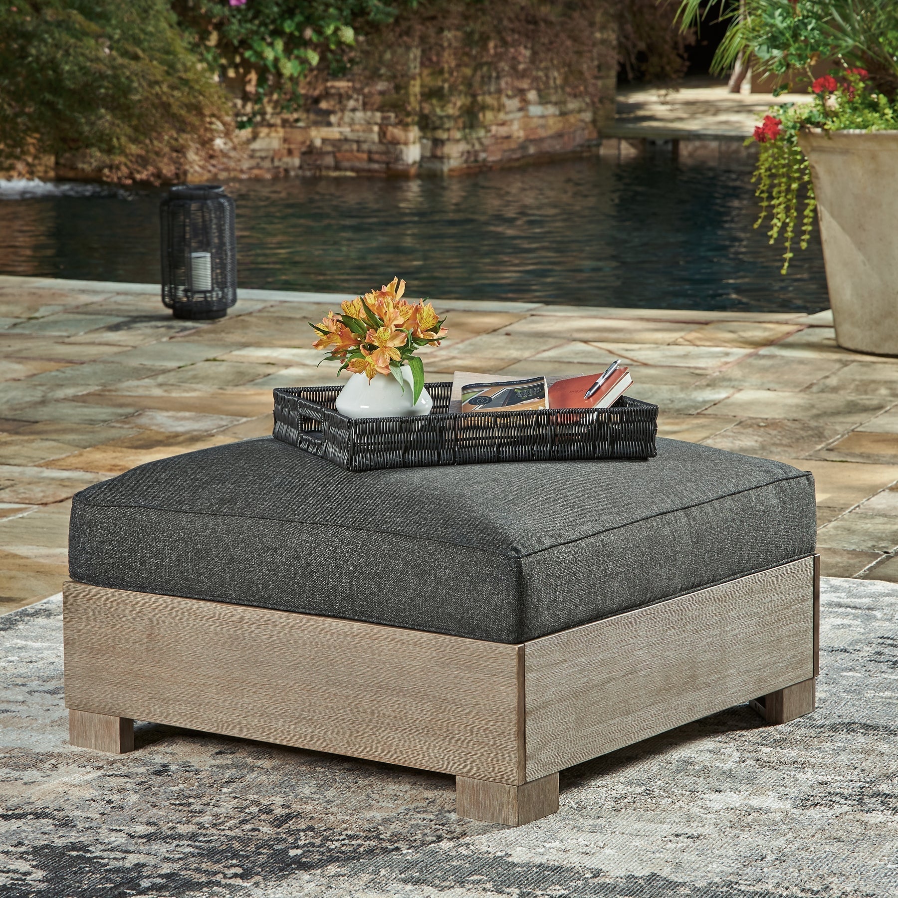 Citrine Park 4-Piece Outdoor Sectional with Ottoman at Towne & Country Furniture (AL) furniture, home furniture, home decor, sofa, bedding