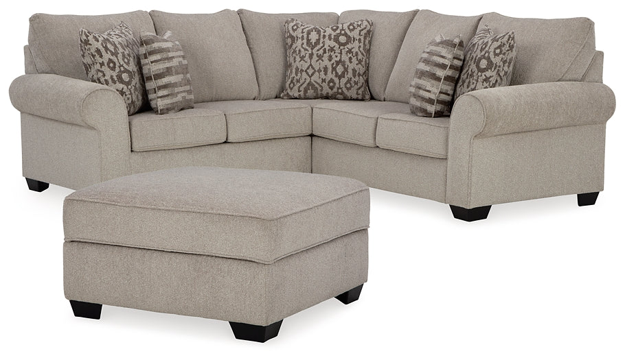 Claireah 2-Piece Sectional with Ottoman at Towne & Country Furniture (AL) furniture, home furniture, home decor, sofa, bedding
