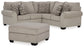 Claireah 2-Piece Sectional with Ottoman at Towne & Country Furniture (AL) furniture, home furniture, home decor, sofa, bedding