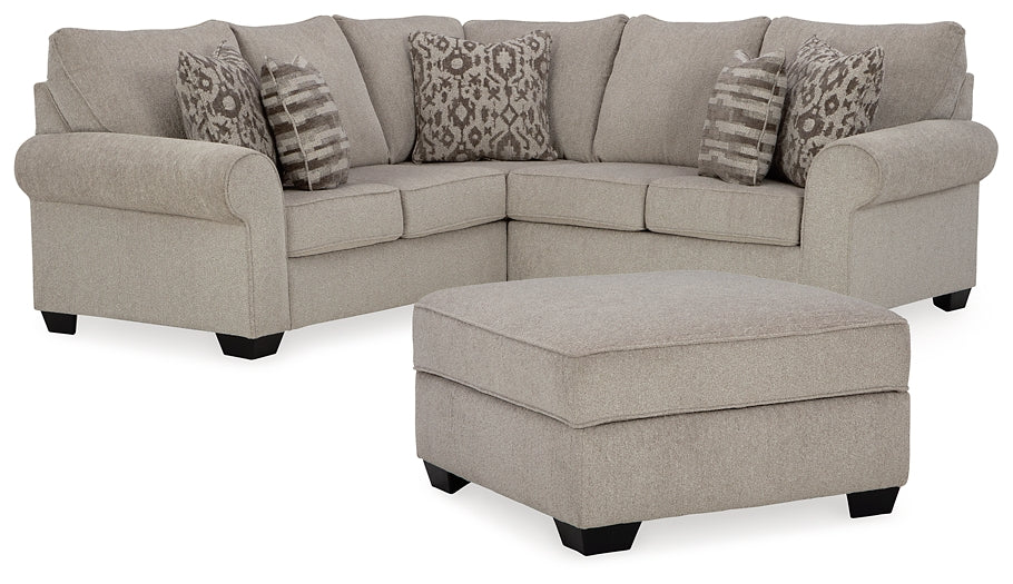 Claireah 2-Piece Sectional with Ottoman at Towne & Country Furniture (AL) furniture, home furniture, home decor, sofa, bedding
