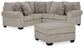 Claireah 2-Piece Sectional with Ottoman at Towne & Country Furniture (AL) furniture, home furniture, home decor, sofa, bedding