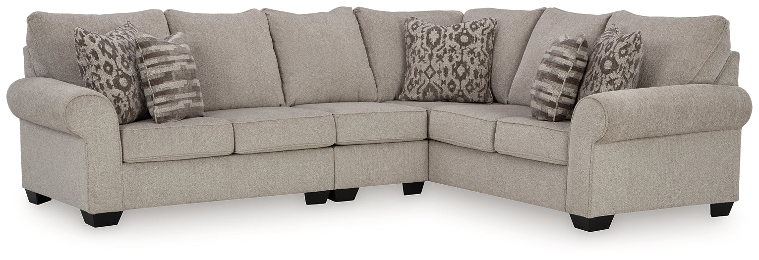 Claireah 3-Piece Sectional with Ottoman at Towne & Country Furniture (AL) furniture, home furniture, home decor, sofa, bedding