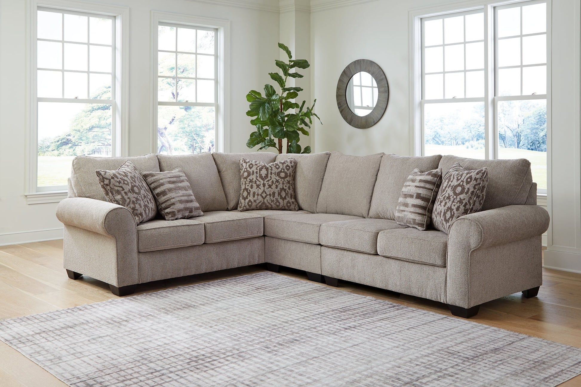 Claireah 3-Piece Sectional with Ottoman at Towne & Country Furniture (AL) furniture, home furniture, home decor, sofa, bedding