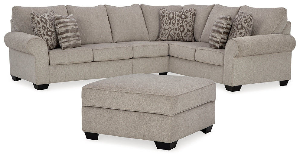 Claireah 3-Piece Sectional with Ottoman at Towne & Country Furniture (AL) furniture, home furniture, home decor, sofa, bedding