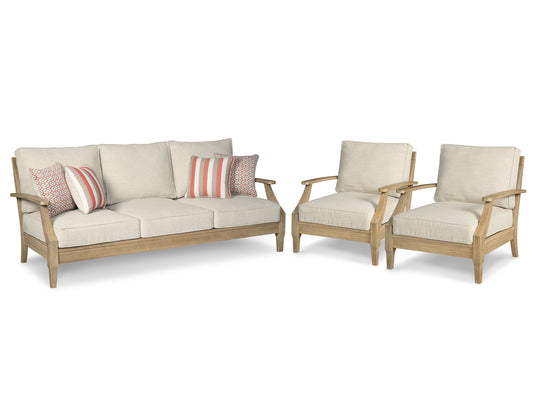 Clare View Outdoor Sofa with 2 Lounge Chairs at Towne & Country Furniture (AL) furniture, home furniture, home decor, sofa, bedding
