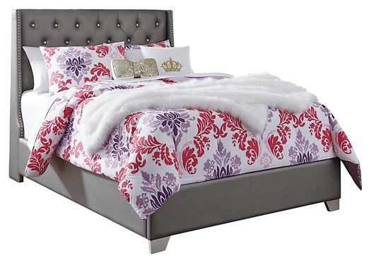 Coralayne Full Upholstered Bed with Dresser at Towne & Country Furniture (AL) furniture, home furniture, home decor, sofa, bedding