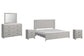 Cottonburg King Panel Bed with Mirrored Dresser and 2 Nightstands at Towne & Country Furniture (AL) furniture, home furniture, home decor, sofa, bedding