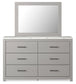 Cottonburg King Panel Bed with Mirrored Dresser at Towne & Country Furniture (AL) furniture, home furniture, home decor, sofa, bedding