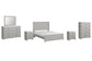 Cottonburg Queen Panel Bed with Mirrored Dresser, Chest and 2 Nightstands at Towne & Country Furniture (AL) furniture, home furniture, home decor, sofa, bedding