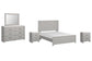 Cottonburg Queen Panel Bed with Mirrored Dresser and 2 Nightstands at Towne & Country Furniture (AL) furniture, home furniture, home decor, sofa, bedding