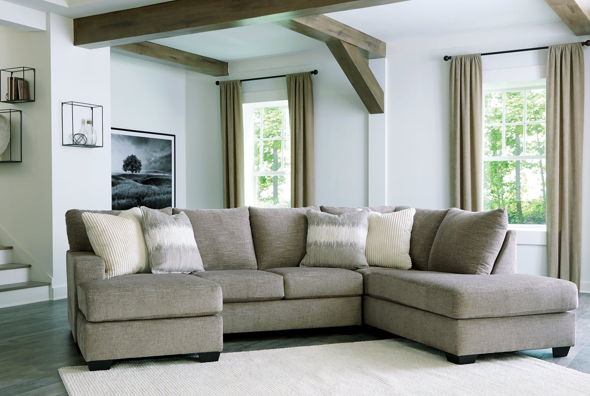 Creswell 2-Piece Sectional with Ottoman at Towne & Country Furniture (AL) furniture, home furniture, home decor, sofa, bedding