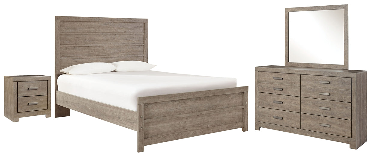 Culverbach Full Panel Bed with Mirrored Dresser and 2 Nightstands at Towne & Country Furniture (AL) furniture, home furniture, home decor, sofa, bedding